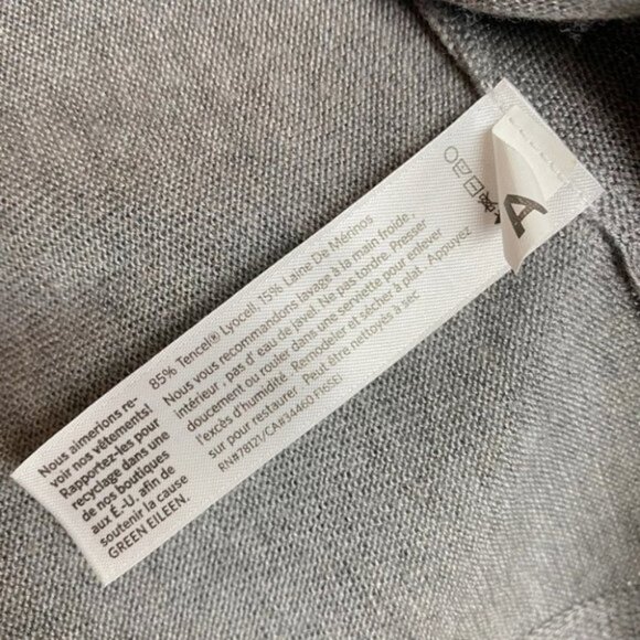 Eileen Fisher Merino Knit Ballet Neck Top in Pewter - Picture 8 of 8